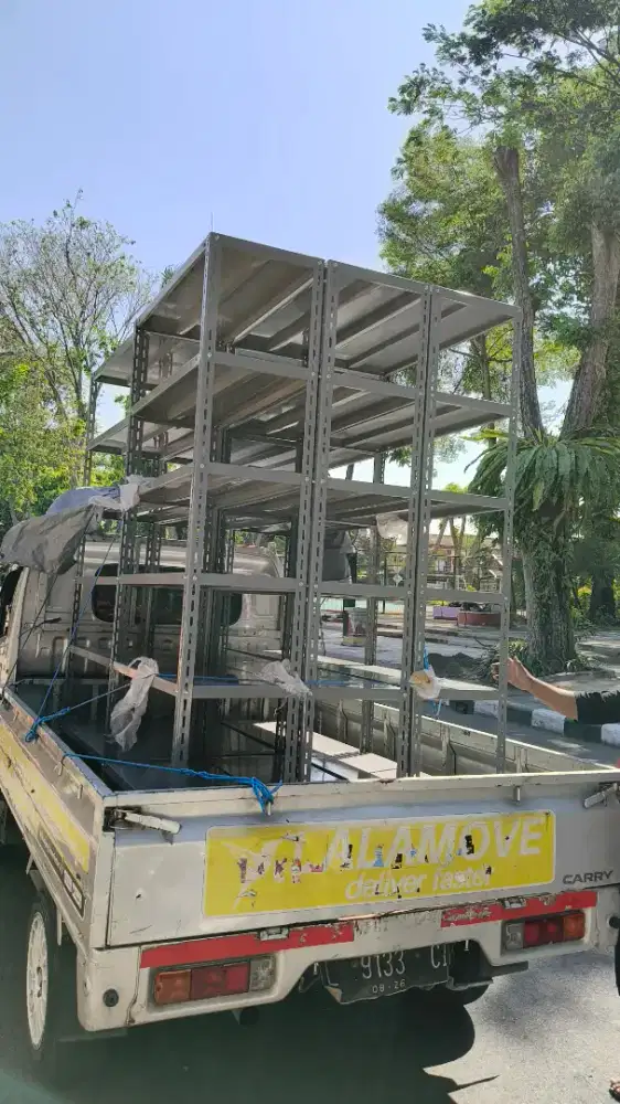 Rak besi arsip ful besi siku lubang ramping