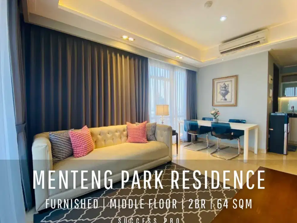 For Sell & Rent! Menteng Park Residence Emerald Tower 2 BR Middle Floor with Menteng View