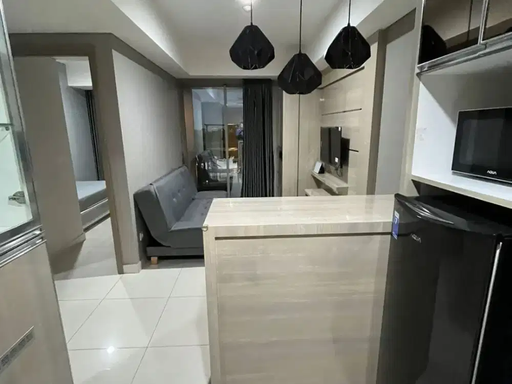 Disewakan Apartemen gold coast 2 kt  uk 58 ,full furnish lantai rendah