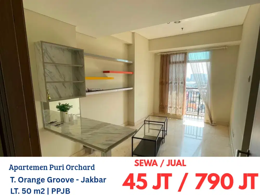 HFN0308 SEWA/JUAL apartemen Puri Orchard tower Orange Groove 2BR lantai 7 Jakarta Barat
