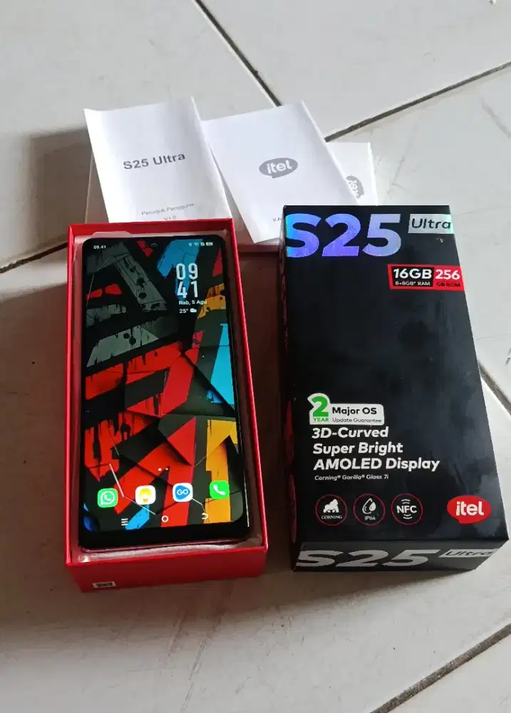 itel S25 ultra ram 8+8 rom 256gb fulset mulus like new