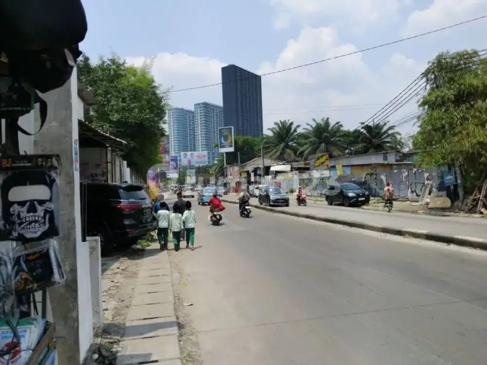 Tanah komersial 2300 m² SHM pinggir jalan dekat Tol Alam Sutera Tangerang Serpong Utara