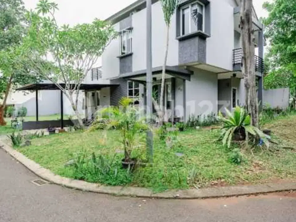Rumah Cantik Hook Taman Luas Dekat Pintu Tol Stasiun di Bsd