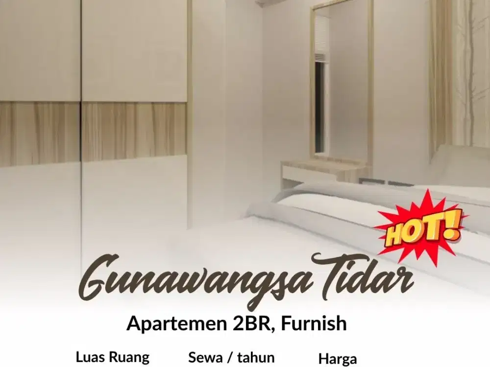 Apt Gunawangsa Tidar, 2BR Furnish