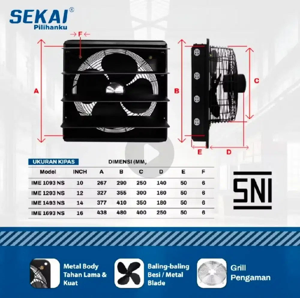 Hexos Sekai Exhaust Fan 10 inch