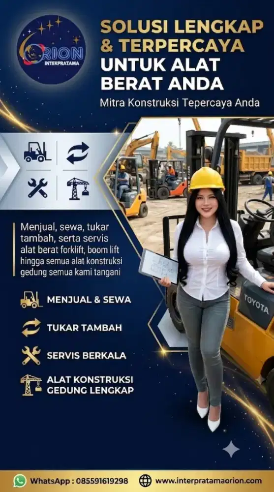Jual, tukar tambah dan sewa alat konstruksi