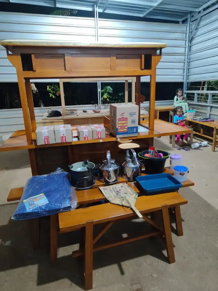 Gerobak Angkringan Bakso Mie Ayam PeceL Bubur Sate Martabak Ronde dlL