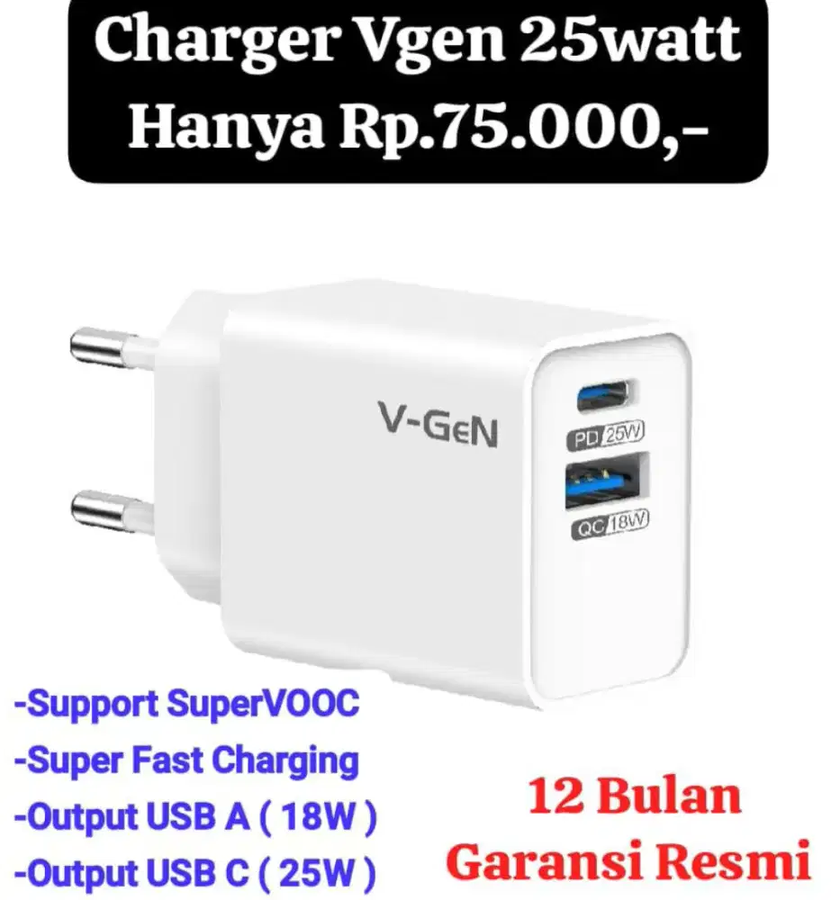Charger Samsung 25watt ( SUPPORT SUPER FAST CHARGING )