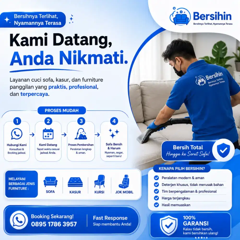 Jasa cuci sofa dan kasor
