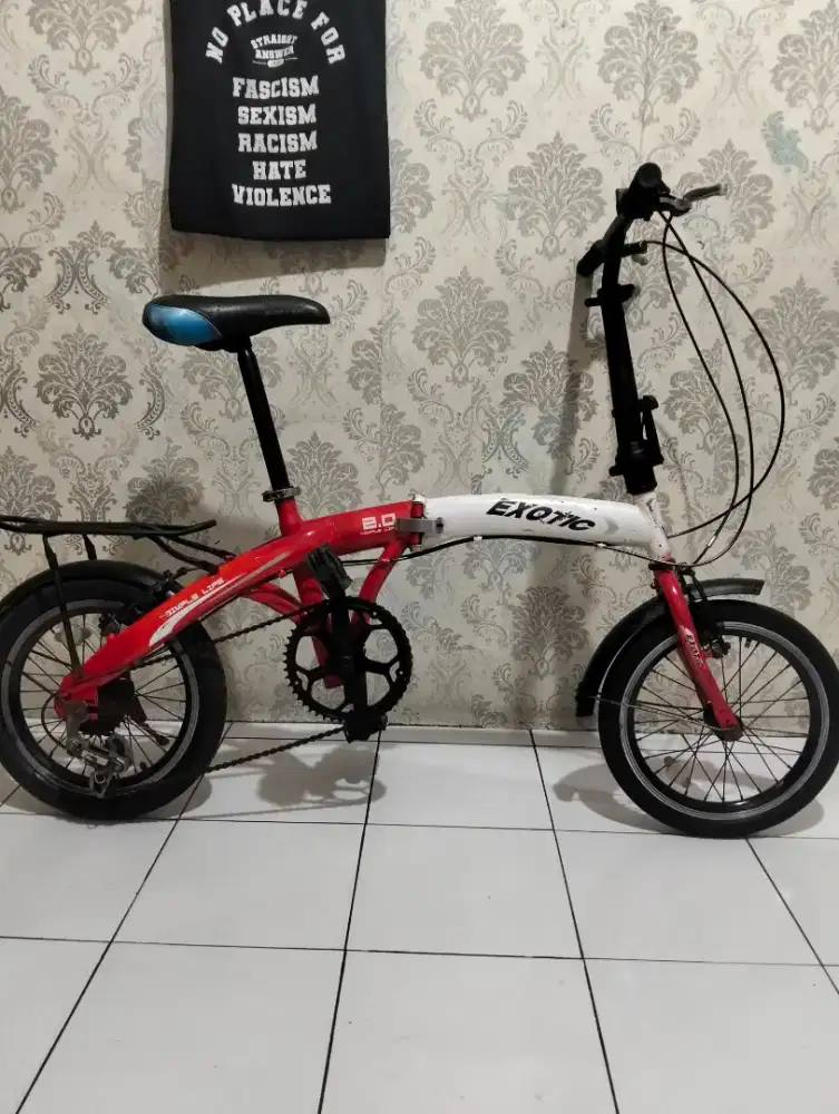 Sepeda lipat ukuran 16 untuk umur 5 sampai 15 tahun