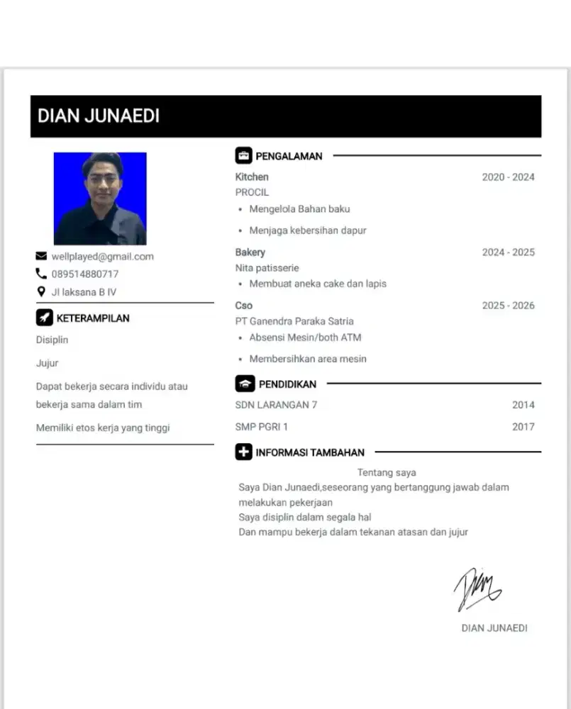 Info lowangan kerja