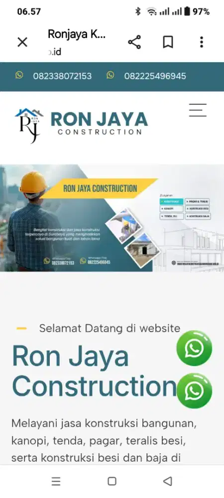 Ronjaya konstruksi dan bangunan