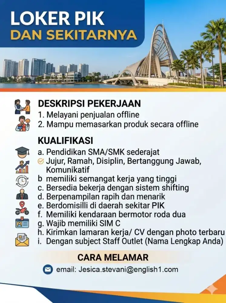 Staff Outlet PIK atau SCBD