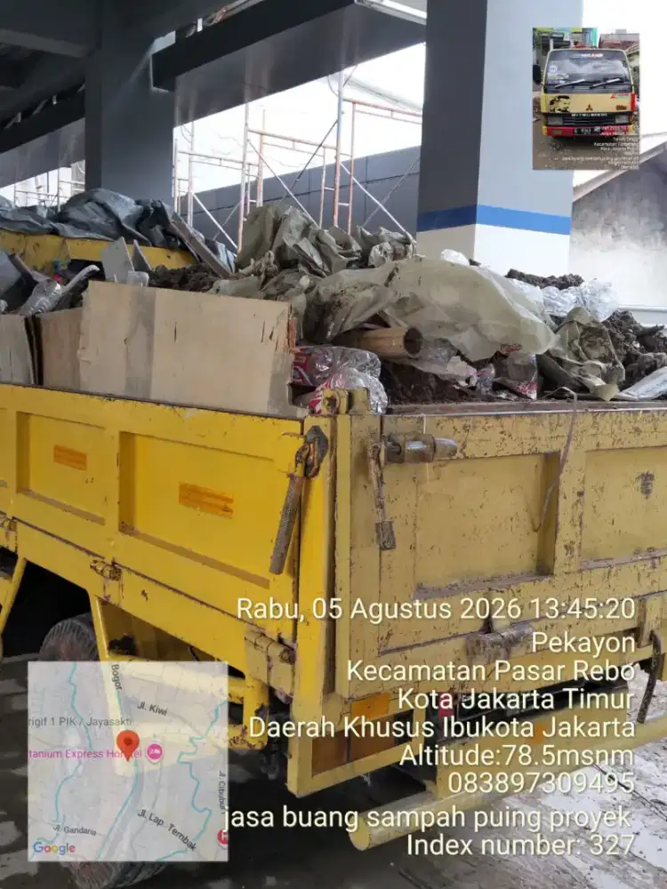 Jasa buang puing dan angkutan sampah