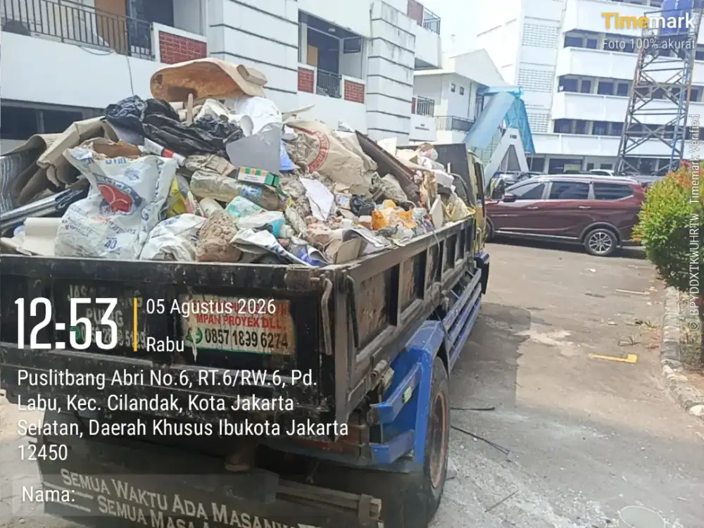 Jasa buang puing dan angkutan sampah