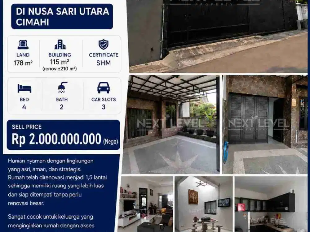 Rumah SHM Siap Huni di Komplek Taman Citeureup Cimahi | LT 188 m² LB 210 m²