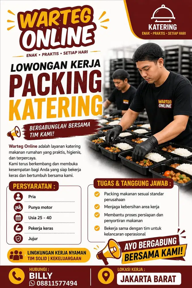 Lowongan Kerja Packing & Menurunkan pack