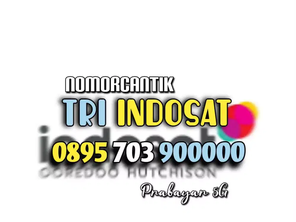 (bisa COD) Nomor CANTIK kartu TRI INDOSAT HOKI PANCA 900000 LANGKA