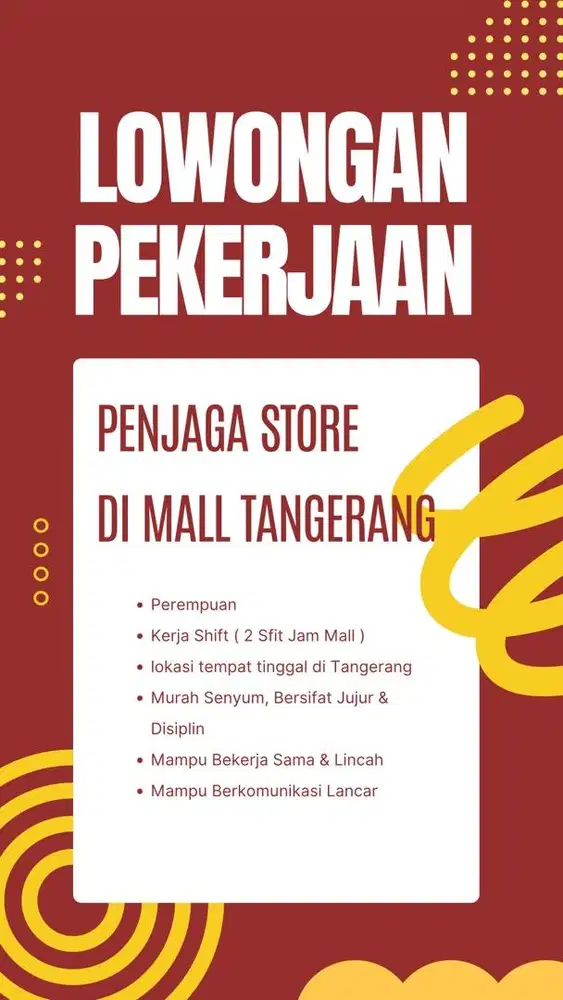 DIBUTUHKAN SPG STORE