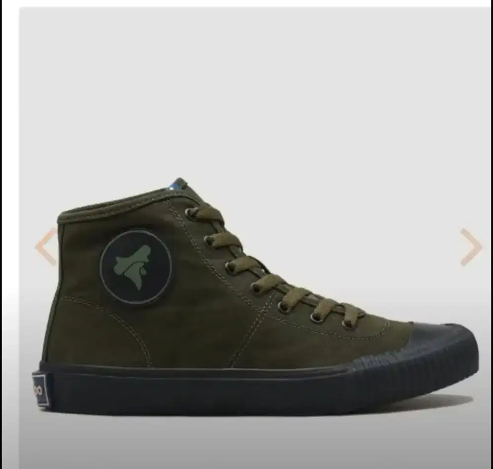 Brodo Vulcan Olive Spesifikasi: Canvas upper Size 43(28 cm).,