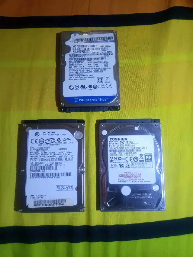 3 Keping Harddisk Hardisk Hdd 2.5inchi Siap Pakai