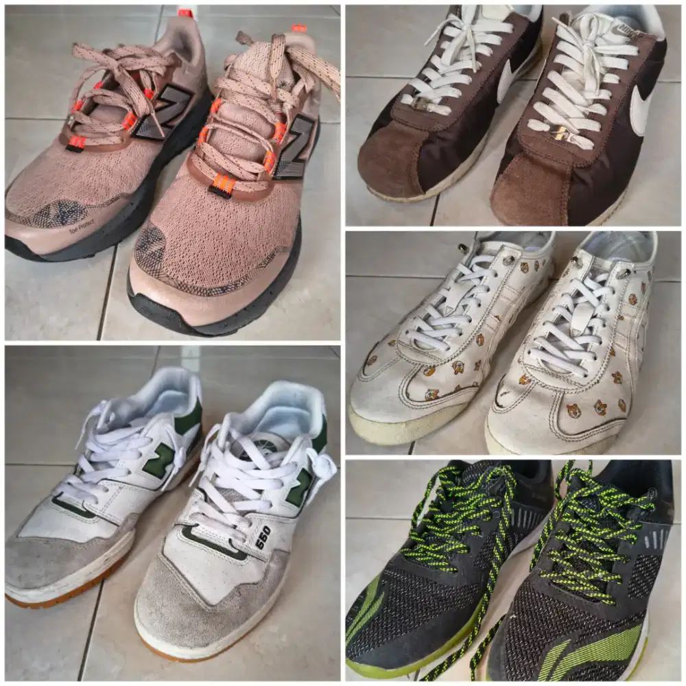 Sepatu Preowned Original New Balance Onitsuka Nike Bonus Lining