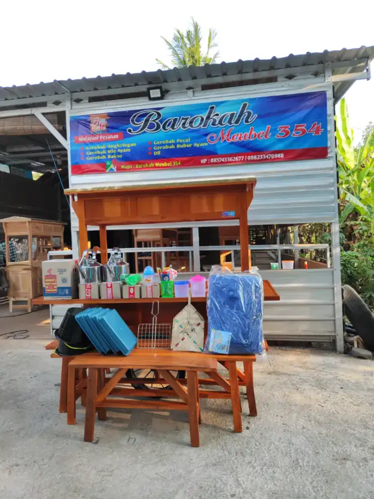 Gerobak Angkringan Bakso Mie Ayam PeceL Bubur Sate Martabak Ronde dlL