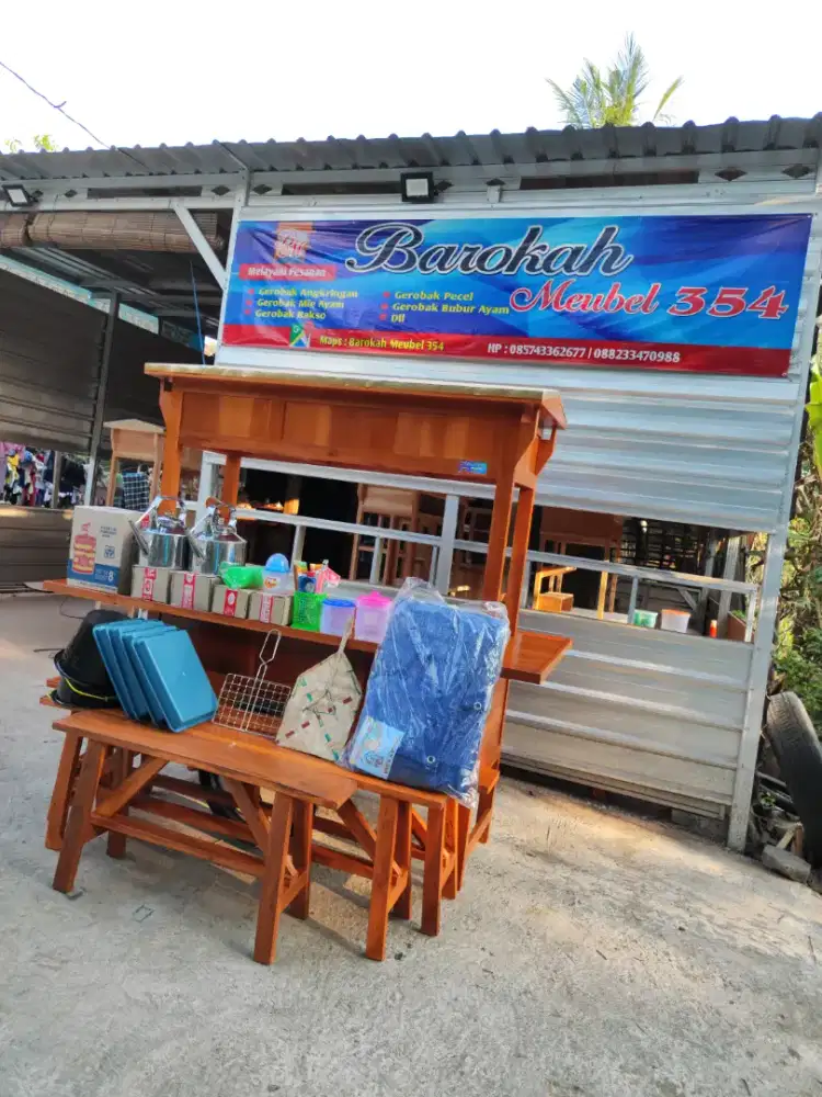 Gerobak Angkringan Bakso Mie Ayam PeceL Bubur Sate Martabak Ronde dlL