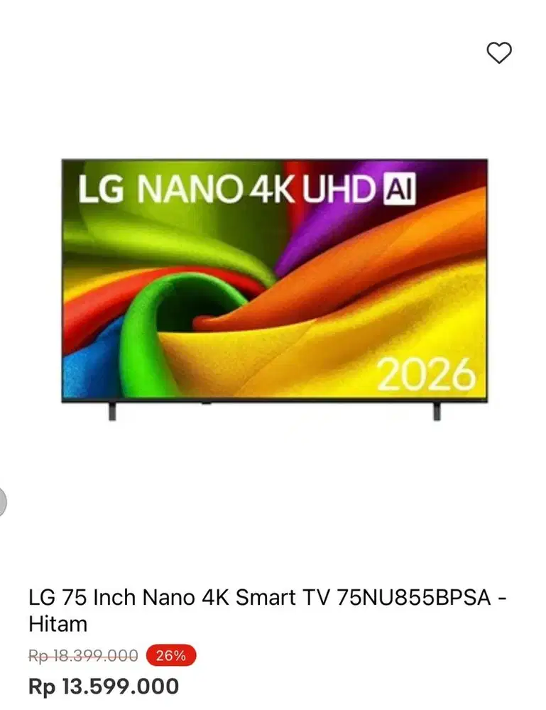 LG SMART TV 4K 75inci