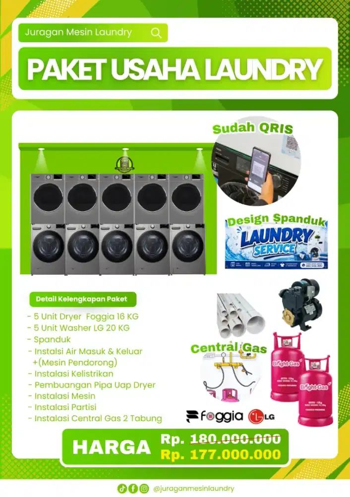 Partisi laundry coin qris