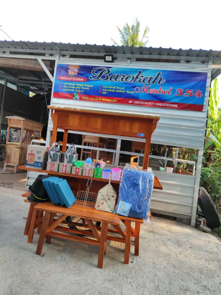 Gerobak Angkringan Bakso Mie Ayam PeceL Bubur Sate Martabak Ronde dlL