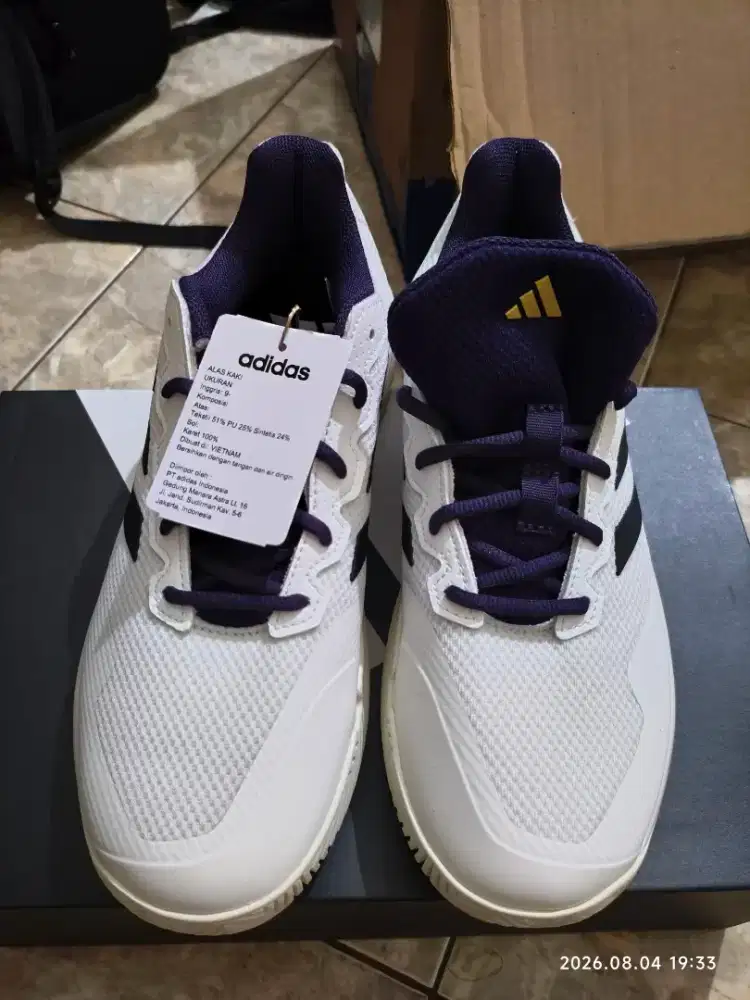 Sepatu Tennis Adidas game court 2 white/purple no 44