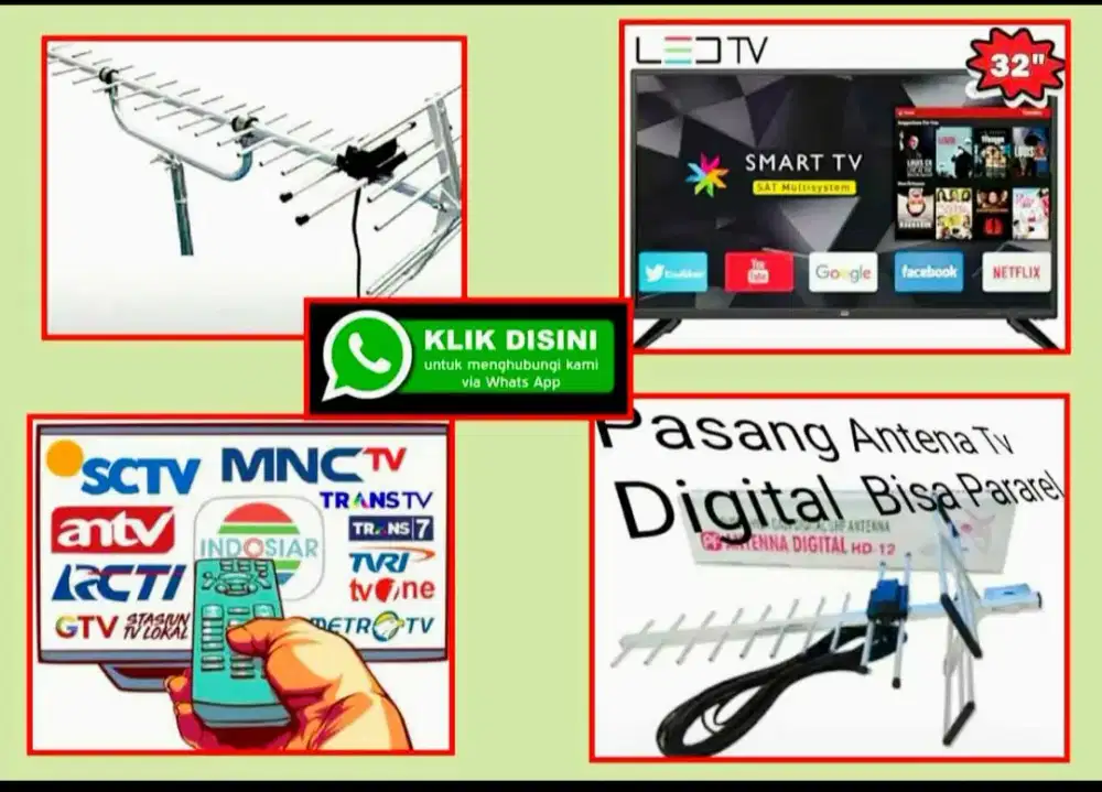 Terima Jasa Pasang Baru, Service Signal Antena TV Smart Android