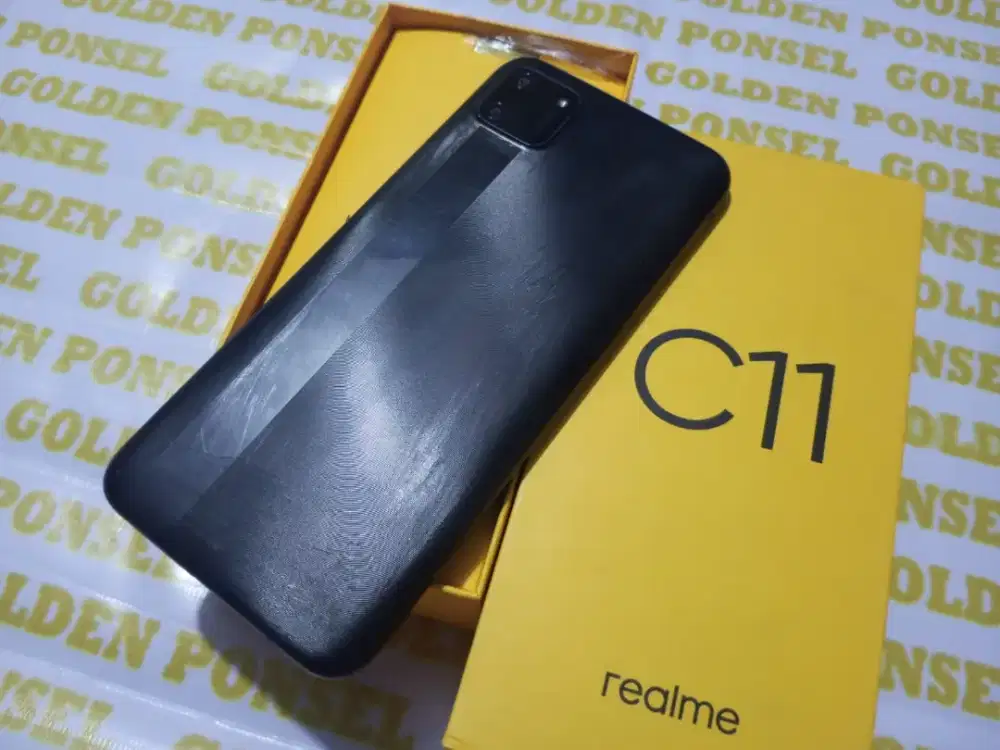 Realme C11-4G.Facelock.Ram 2/32GB.ORI.GOLDEN PONSEL