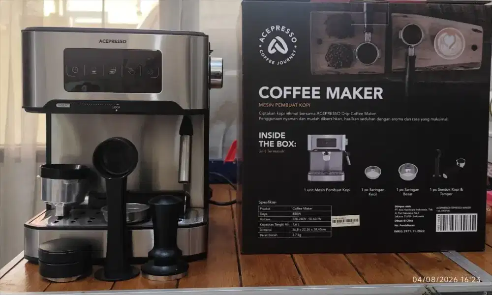 Dijual mesin espresso maker Acepresso 1.6L plus akesosies