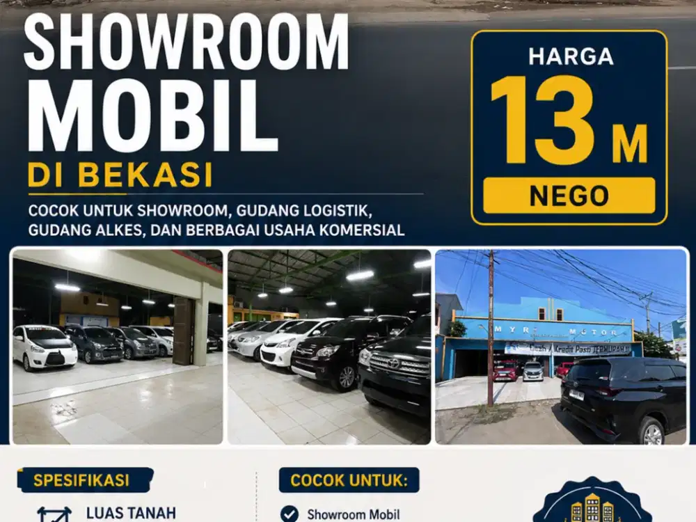 Dijual Cepat Show room Mobil di Bekasi
