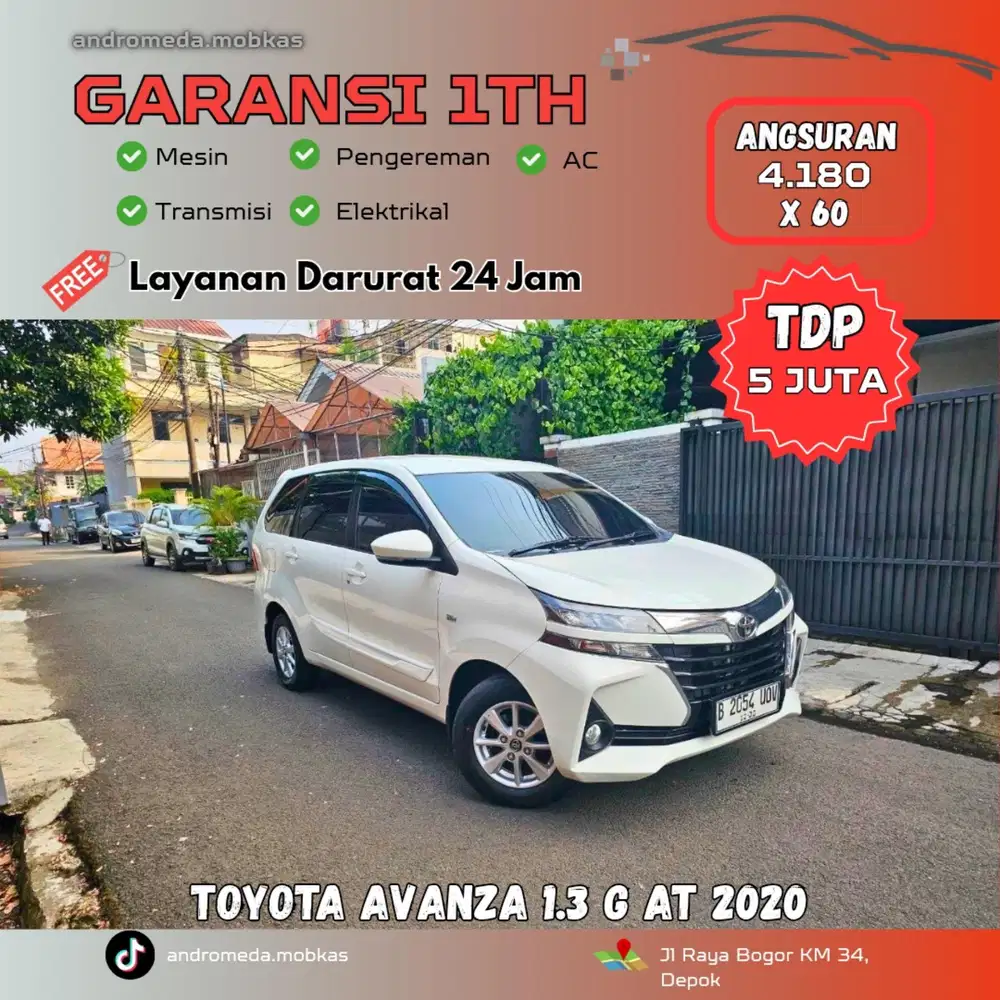 TOYOTA AVANZA 1.3 G AUTOMATIC 2020 KONDISI ISTIMEWA