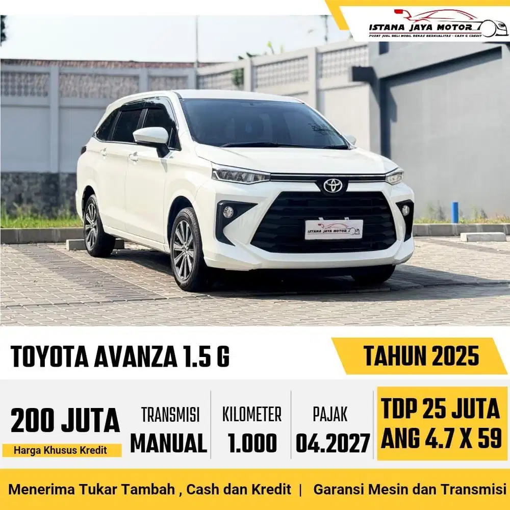 KM 1RB !! All New Toyota Avanza 1.5 G Manual 2025