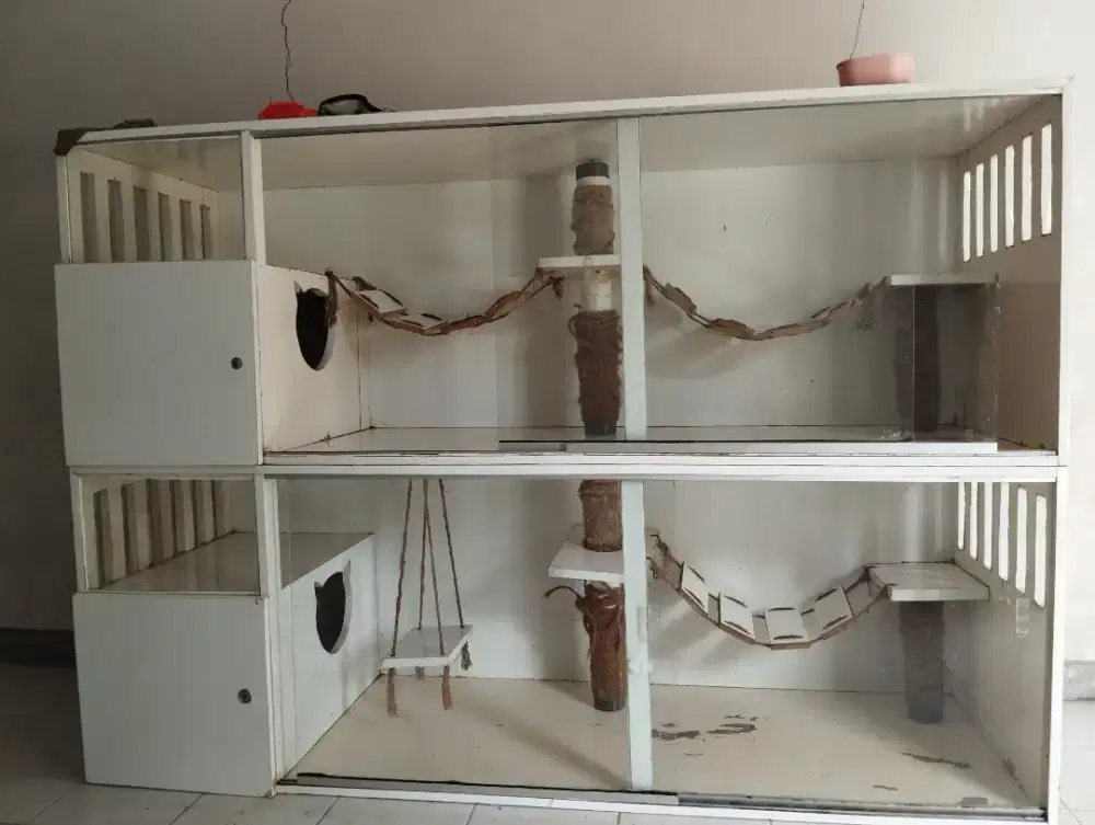 KANDANG KUCING 2 TINGKAT KOKOH