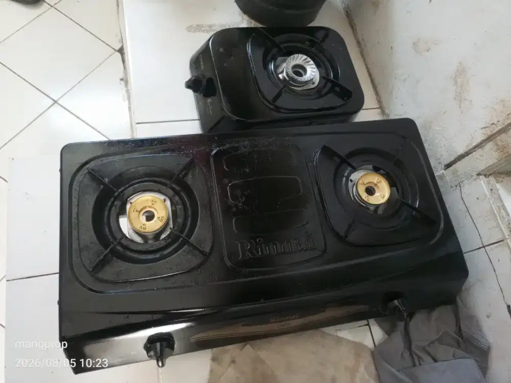 Kompor gas rinai 2 tungku mulus normal