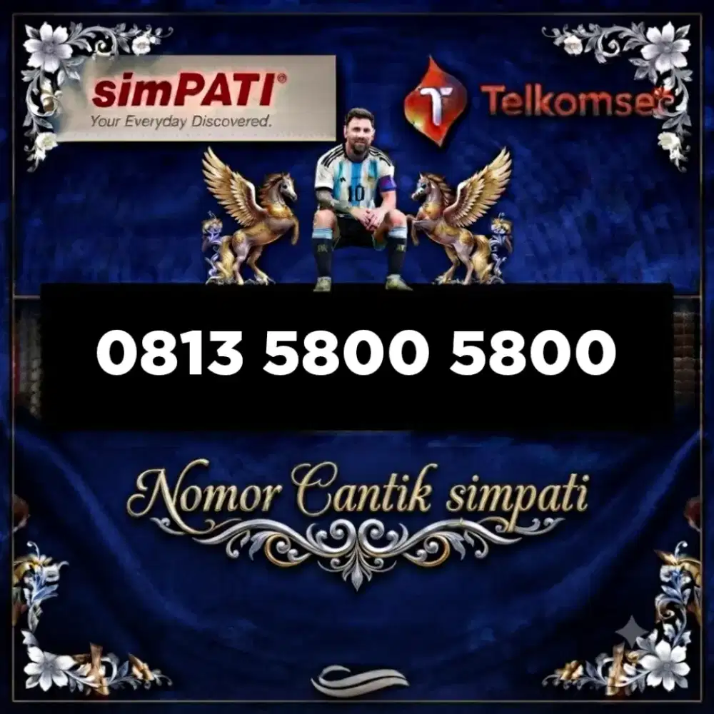 Nomor cantik simpati Telkomsel 5800 5800