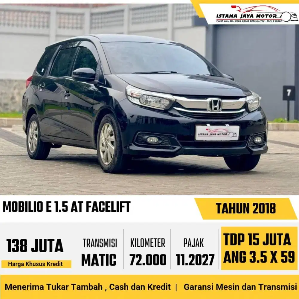FACELIFT Honda Mobilio E 1.5 Automatic 2018 Hitam