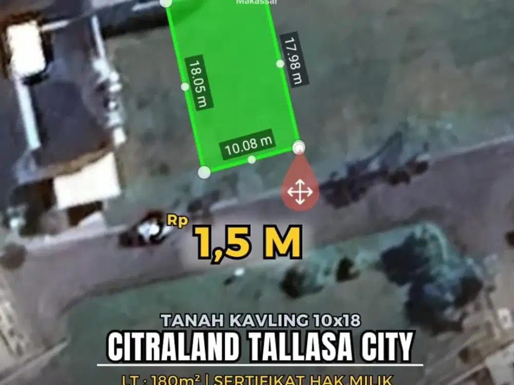 DIJUAL TANAH KAVLING  CITRALAND TALLASA CITY