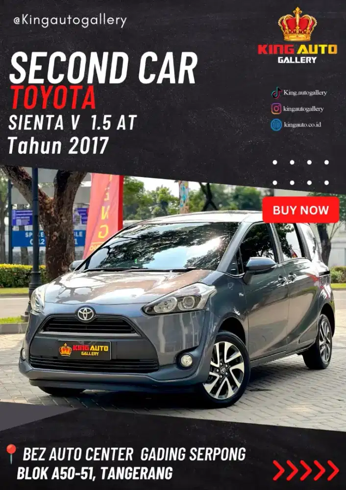Toyota Sienta V 1.5at 2017 Mulus