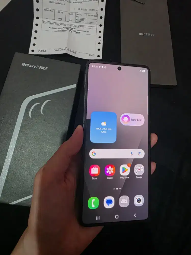 Samsung z flip 7 512gb sein resmi lengkap ori mulus no minus