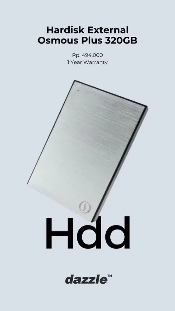 HARDISK EXTERNAL OSMOUS 320GB GARANSI 1 TAHUN