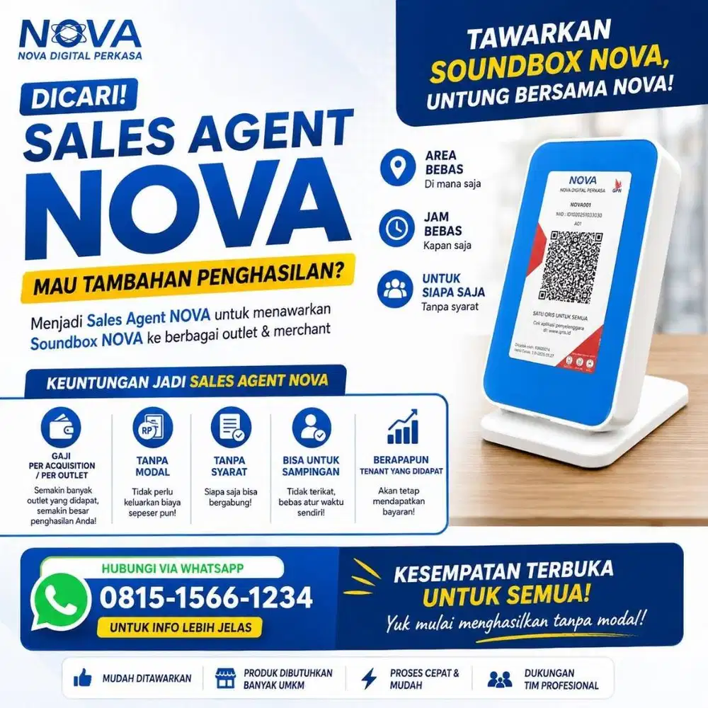 Freelance sambilan soundbox nova sidoarjo surabaya gresik jam bebas