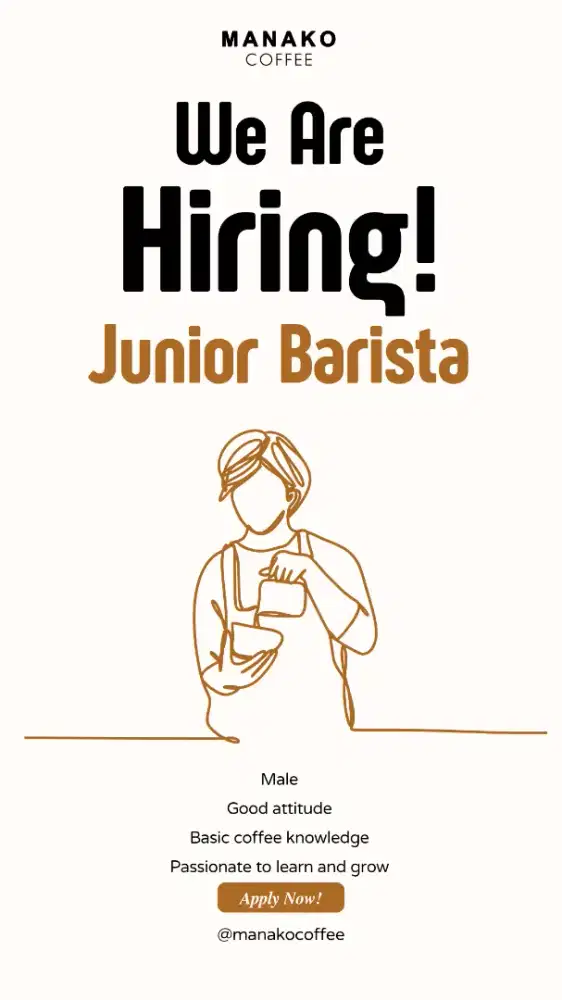 Junior Barista Coffeeshop Pluit