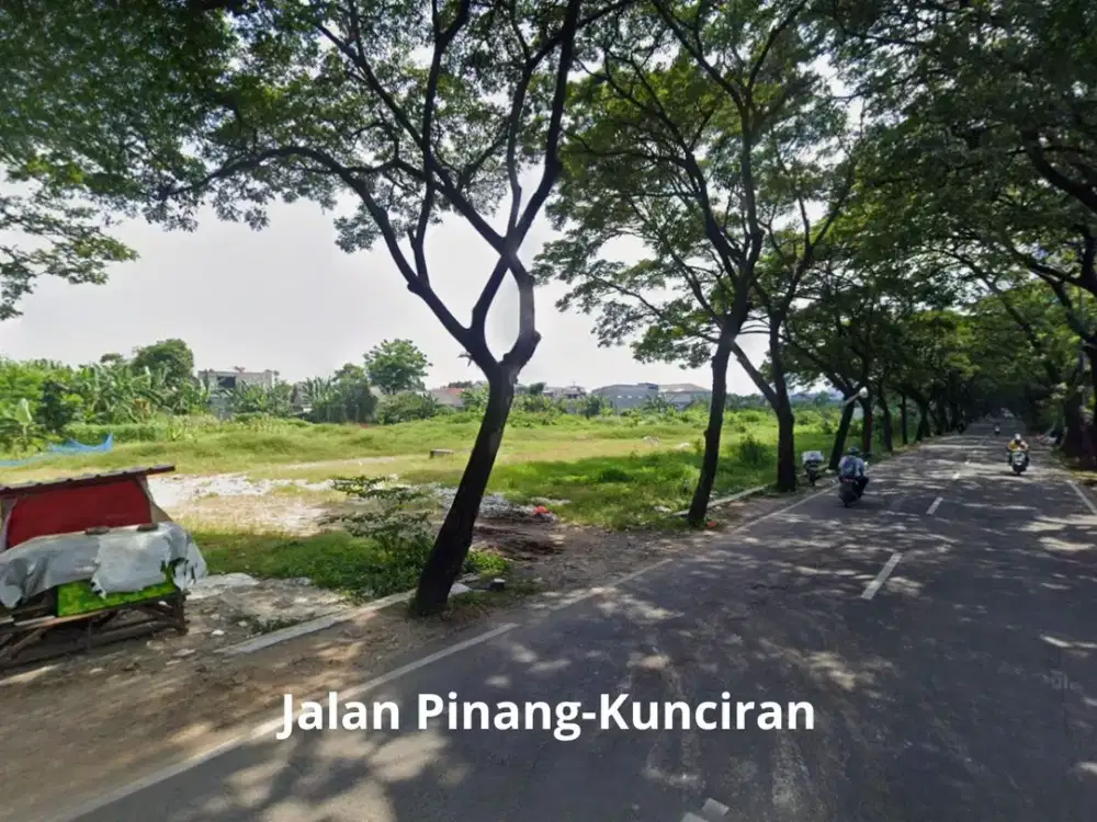 Dijual Tanah Kavling 1,2 Hektar di Tangerang Pinang Kunciran Jalan Haji Siban Banten Tempel Tol Alam Sutera Strategis