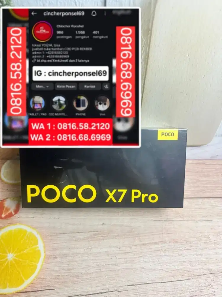 Jual hp new POCO X7 pro 5g 12/512 baru resmi original 10000%